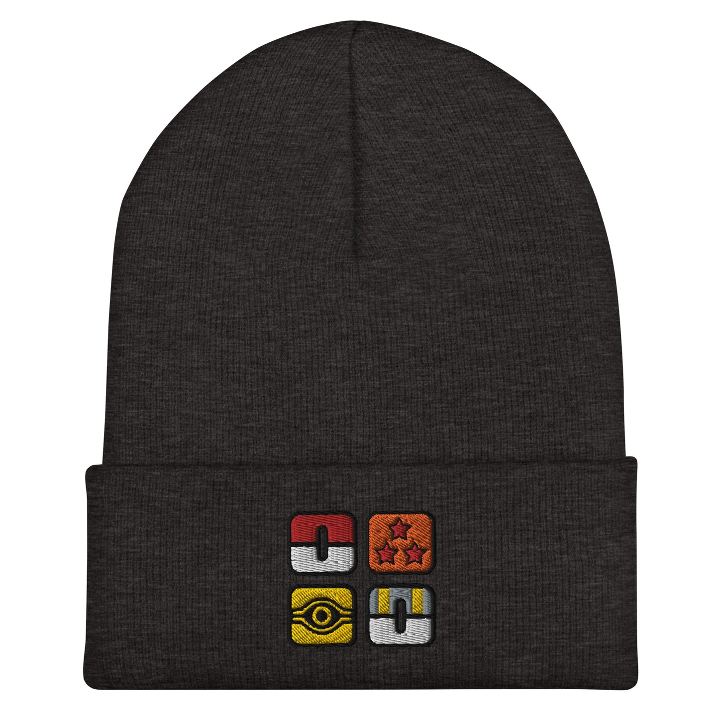 Embroidered Icon Cuffed Beanie