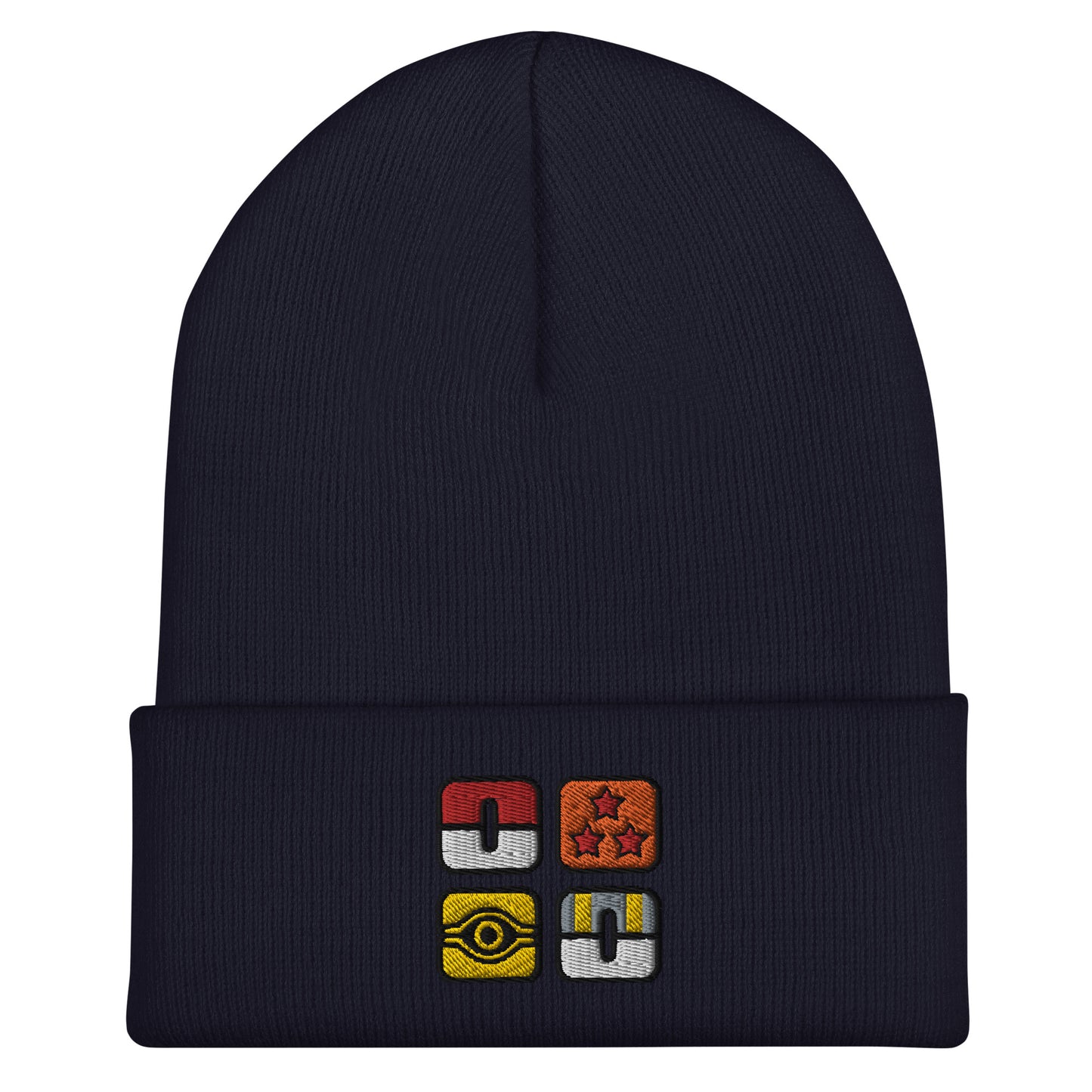 Embroidered Icon Cuffed Beanie